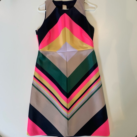 J Crew Pop-Stripe sleeveless dress.  Size 6 reg - Picture 2 of 6